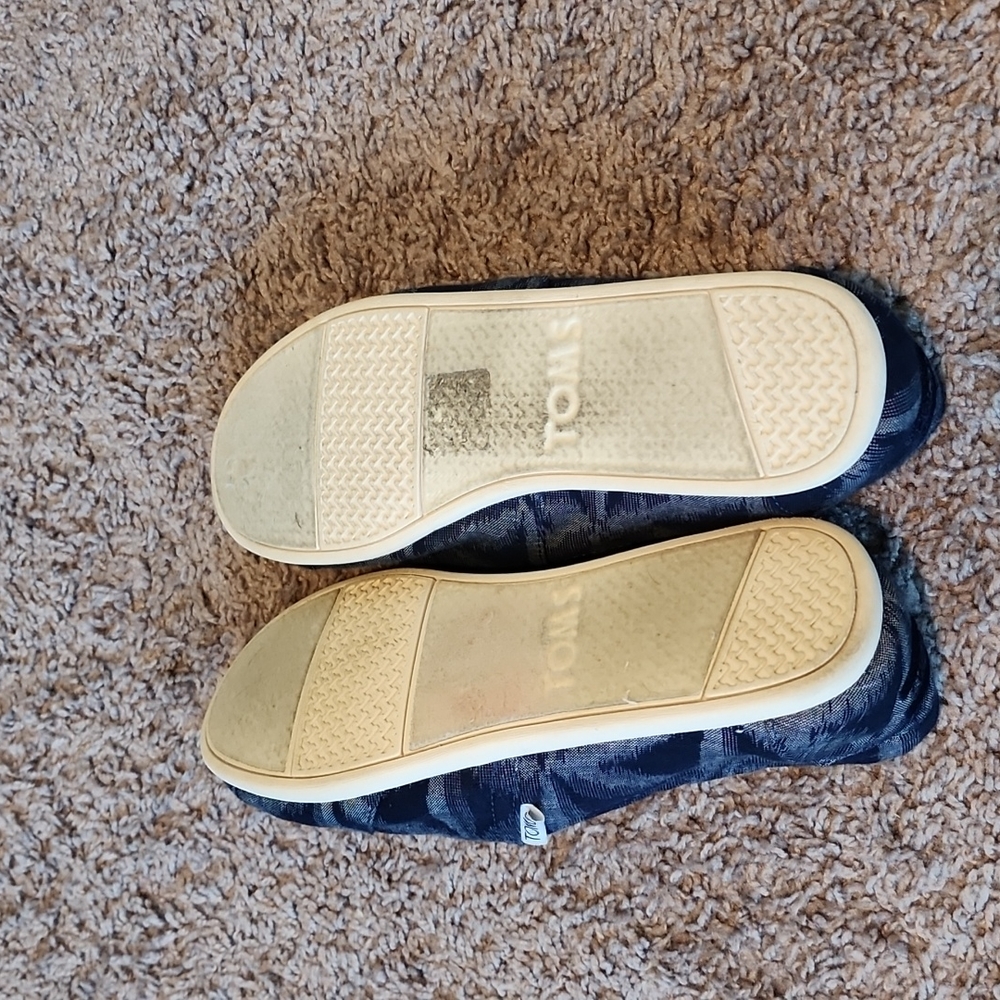 TOMS Cosmic Wonder Kurumekekasuri blue men's canvas shoes-8.5 - Picture 9 of 10